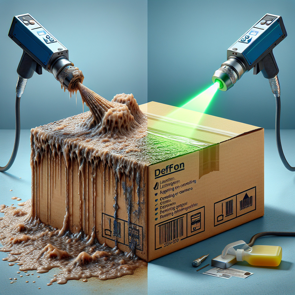 The use of laser cleaning in the removal of adhesive residues from packaging materials.