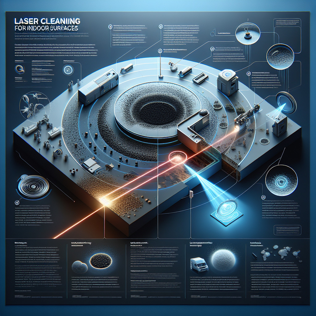 Laser cleaning for removing contaminants from indoor surfaces